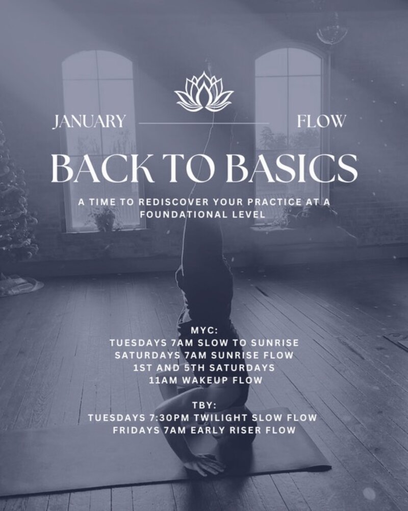 January Flow: Back to Basics flyer