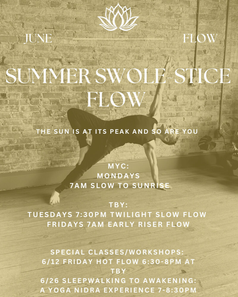 June Flow: Summer Swole-stice Flow flyer